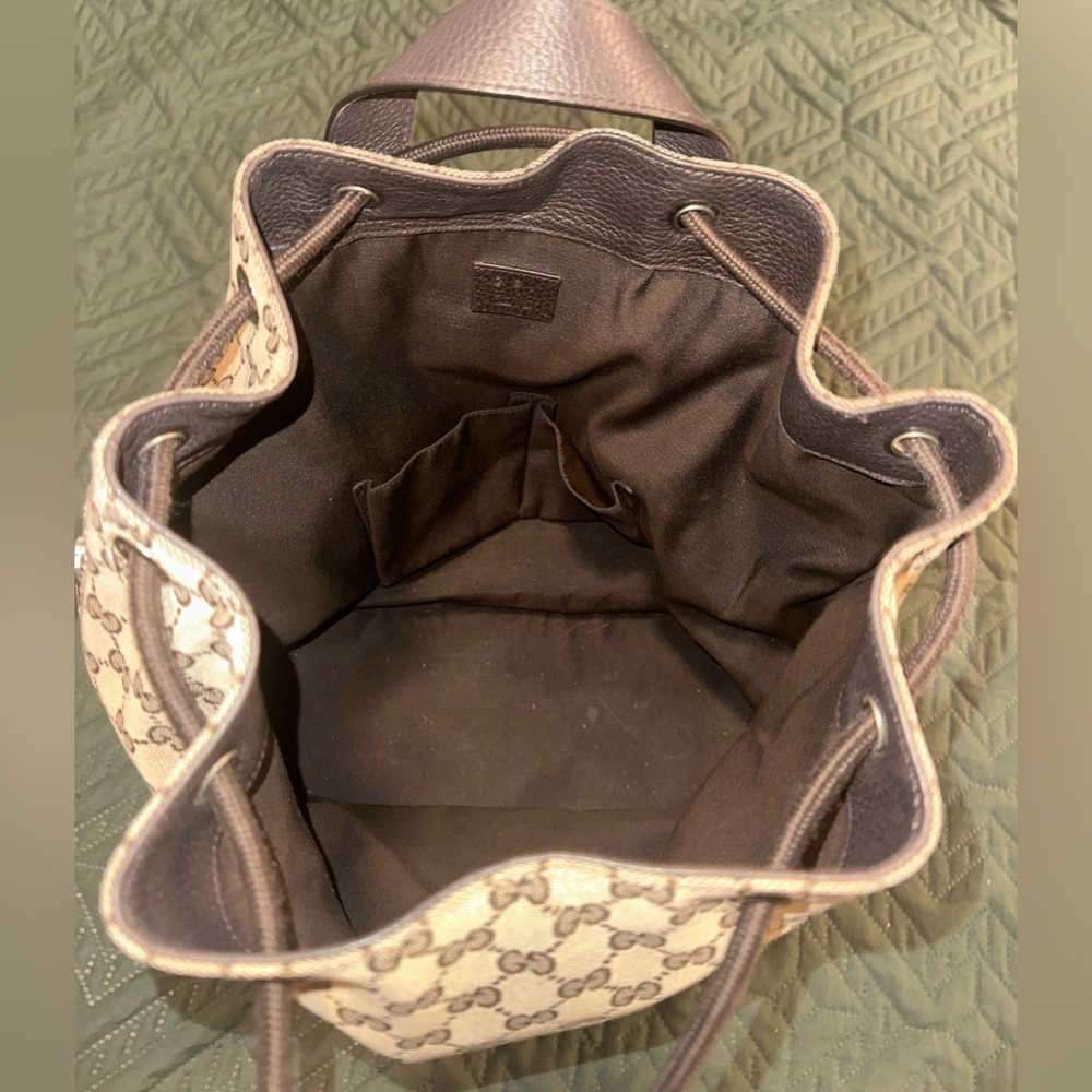 GUCCI monogram canvas drawstring backpack - Picture 3 of 13